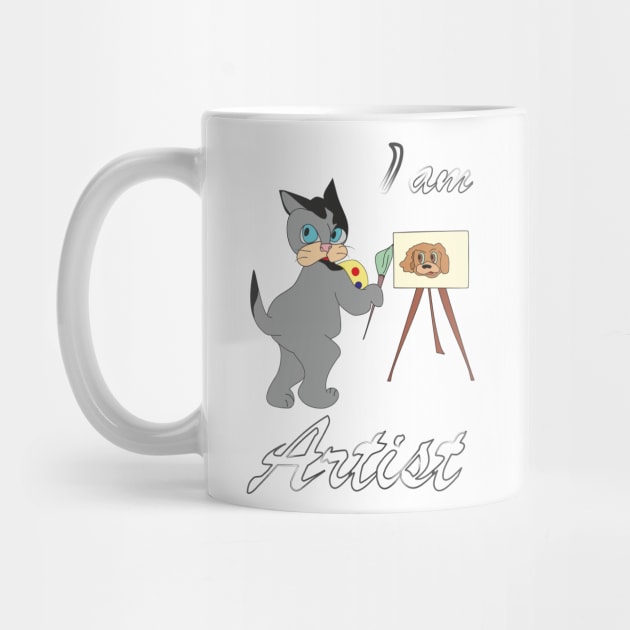 Cat artist by Alekvik